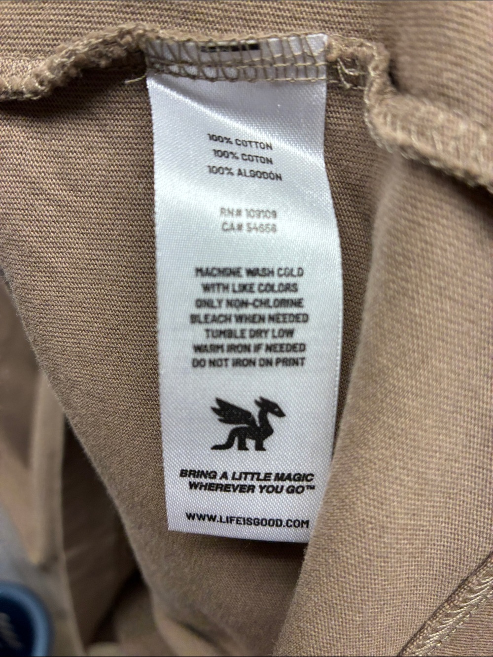 Life Is Good Tan Patriotic Graphic Tee - Picture 5 of 7